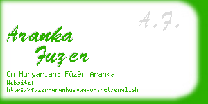 aranka fuzer business card